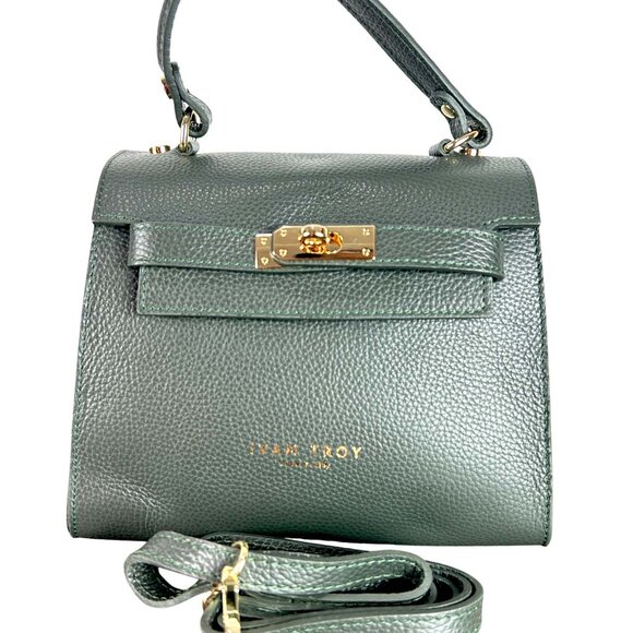 Naya Green Italian Leather Handbag for Women – Luxury Designer Shoulder - Picture 6 of 9